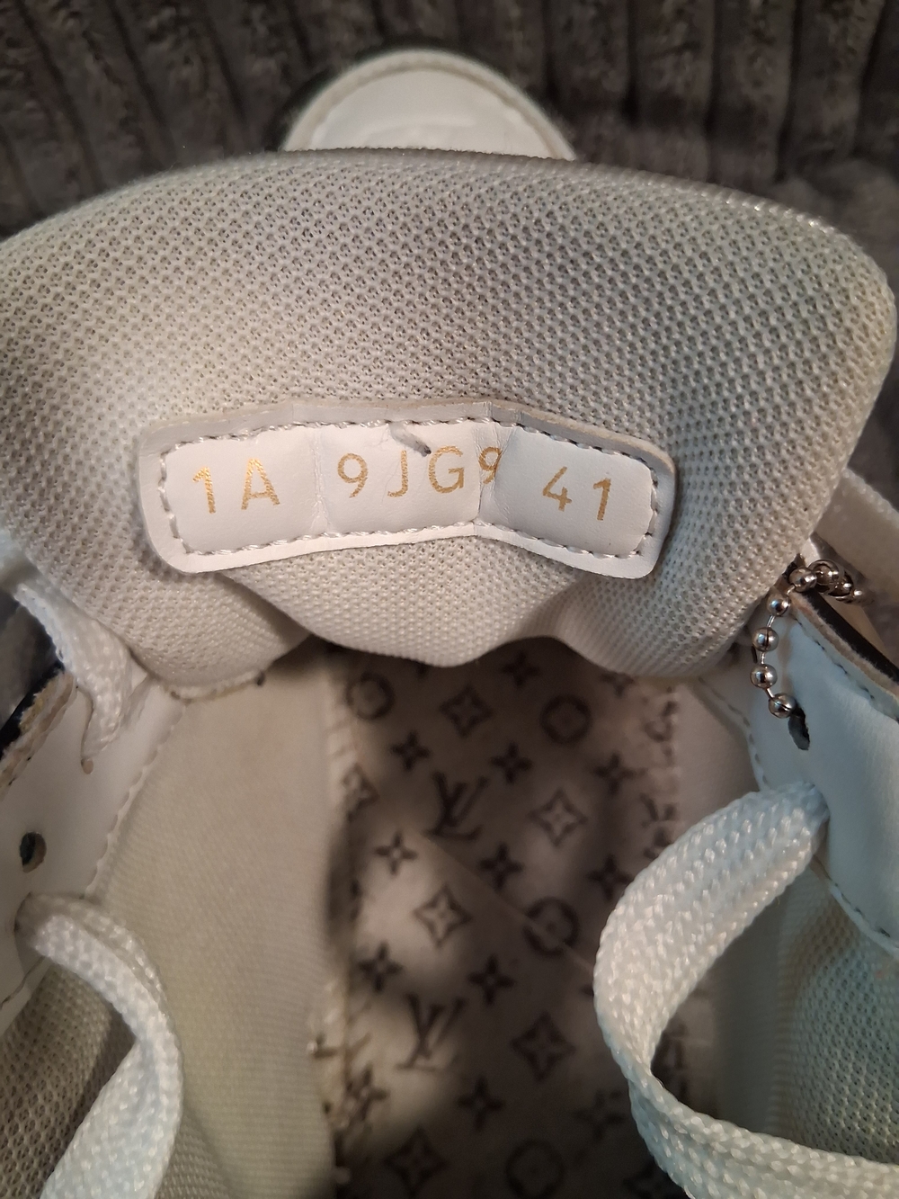 Louis Vuitton Monogram Accent White & Black Sneakers - Picture 7 of 7